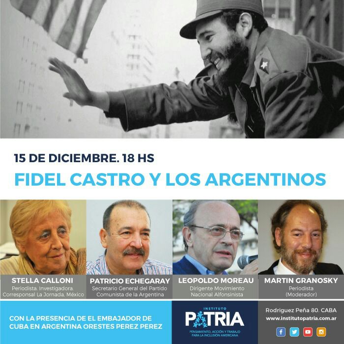 15 de diciembre a las 18 fidel castro y los argentinos